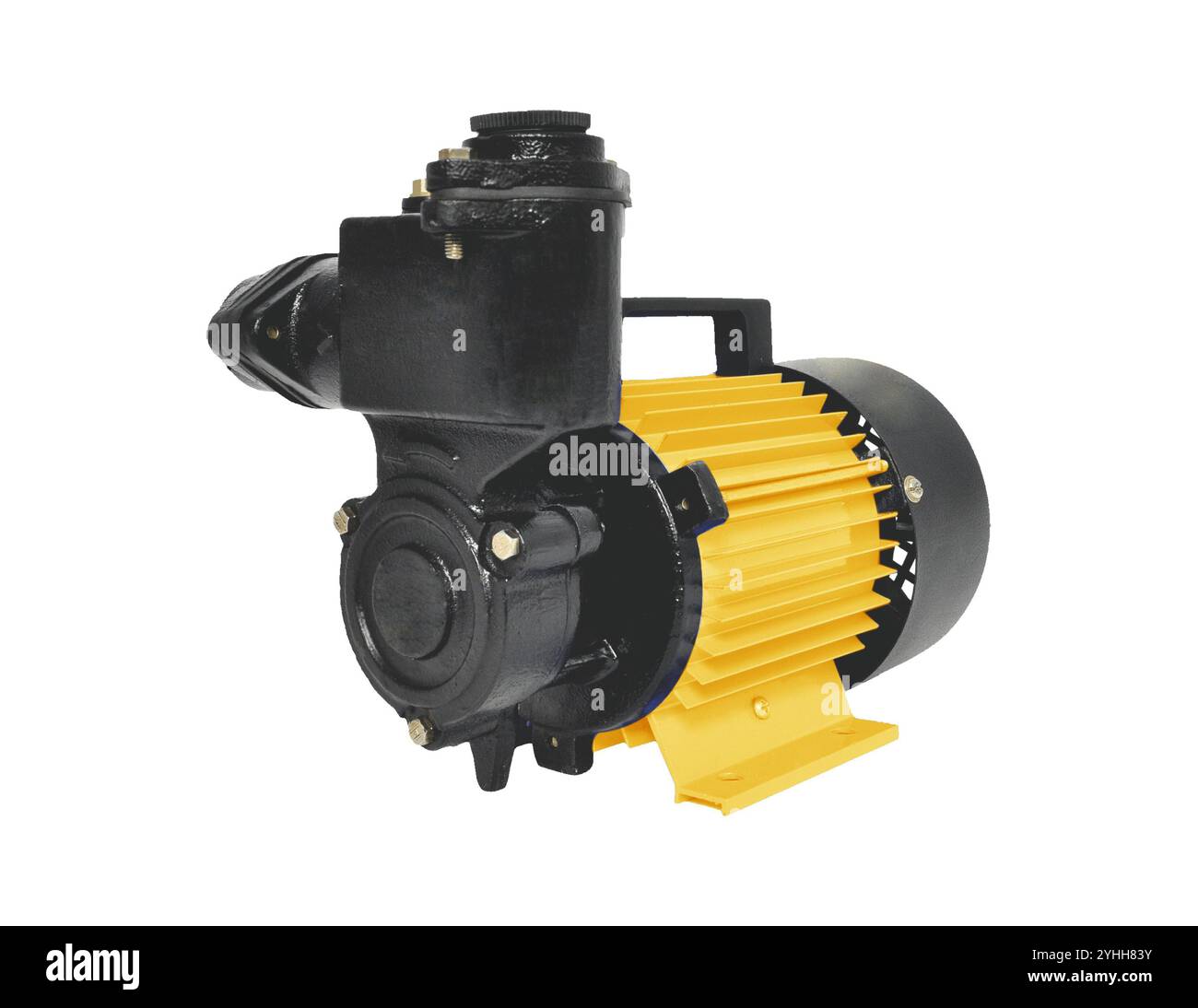Pompe à eau monobloc centrifuge, pompe à eau submersible sur fond blanc Banque D'Images