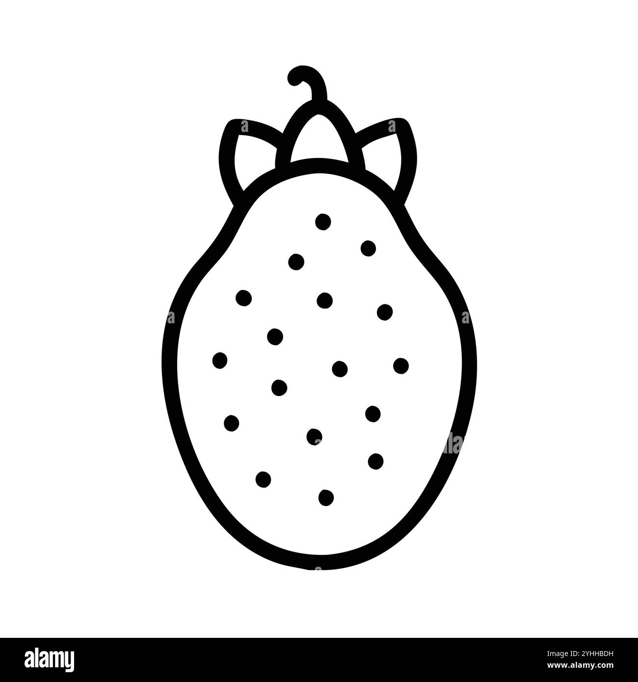 illustration vectorielle simple d'une figue indienne barbarie , dans un style simple et propre, adapté aux thèmes de la nourriture et de la santé. illustration plate de fruits. Illustration de Vecteur
