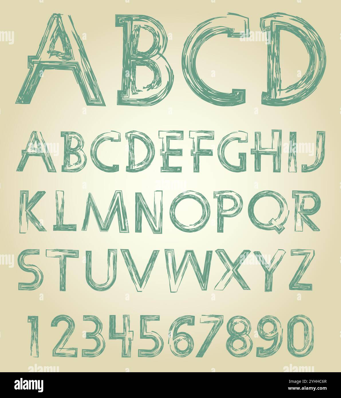 Calligraphie manuscrite. Alphabet vectoriel graphique. Illustration graphique moderne. Illustration de Vecteur