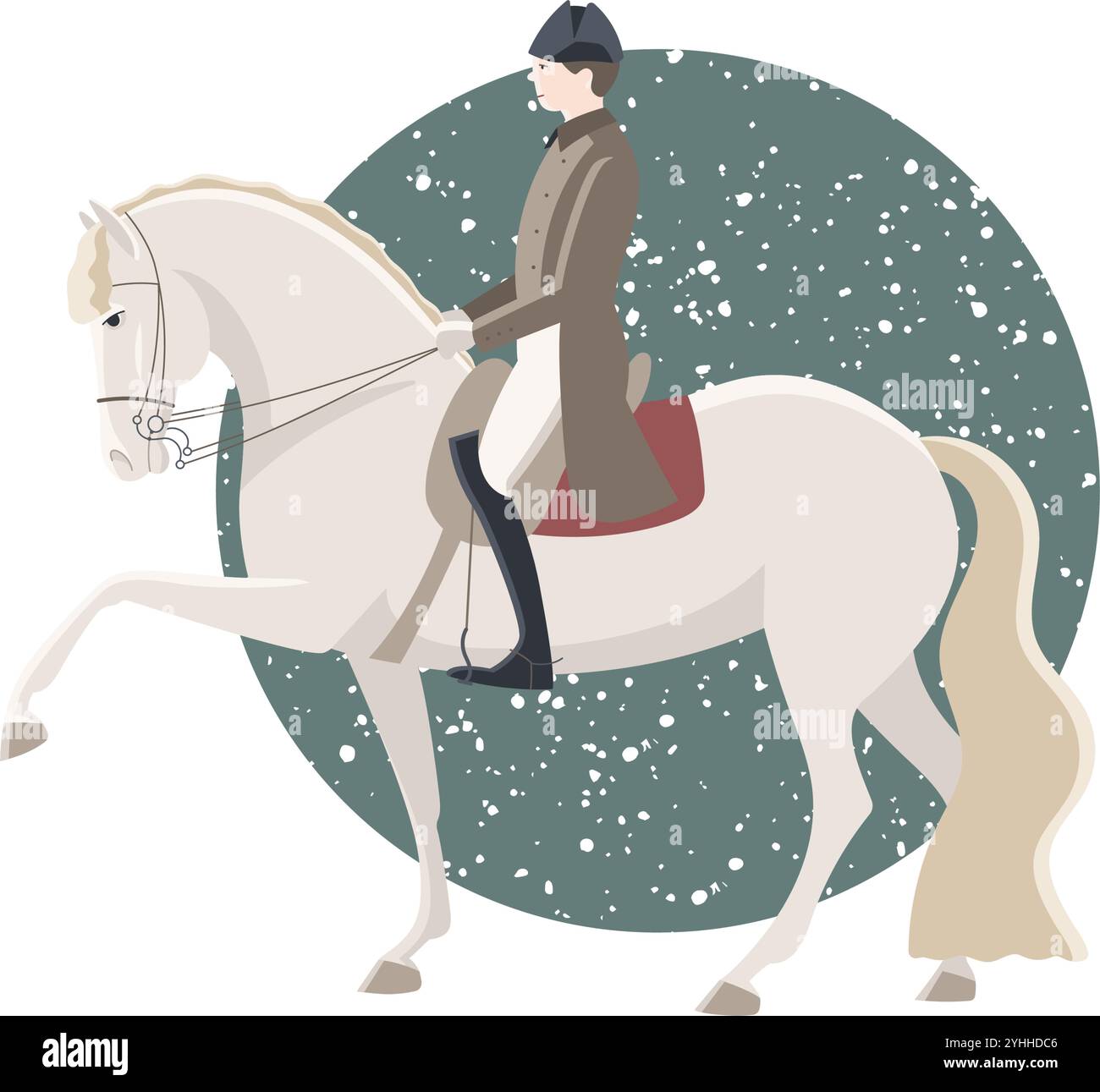 Dressage classique, promenade espagnole, vecteur Illustration de Vecteur
