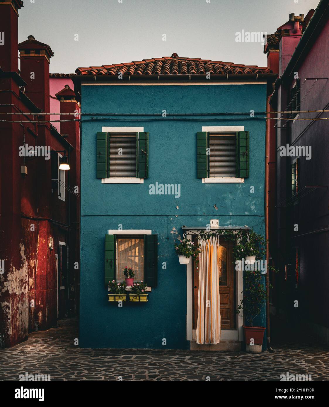 Maison colorée, île de Burano Banque D'Images