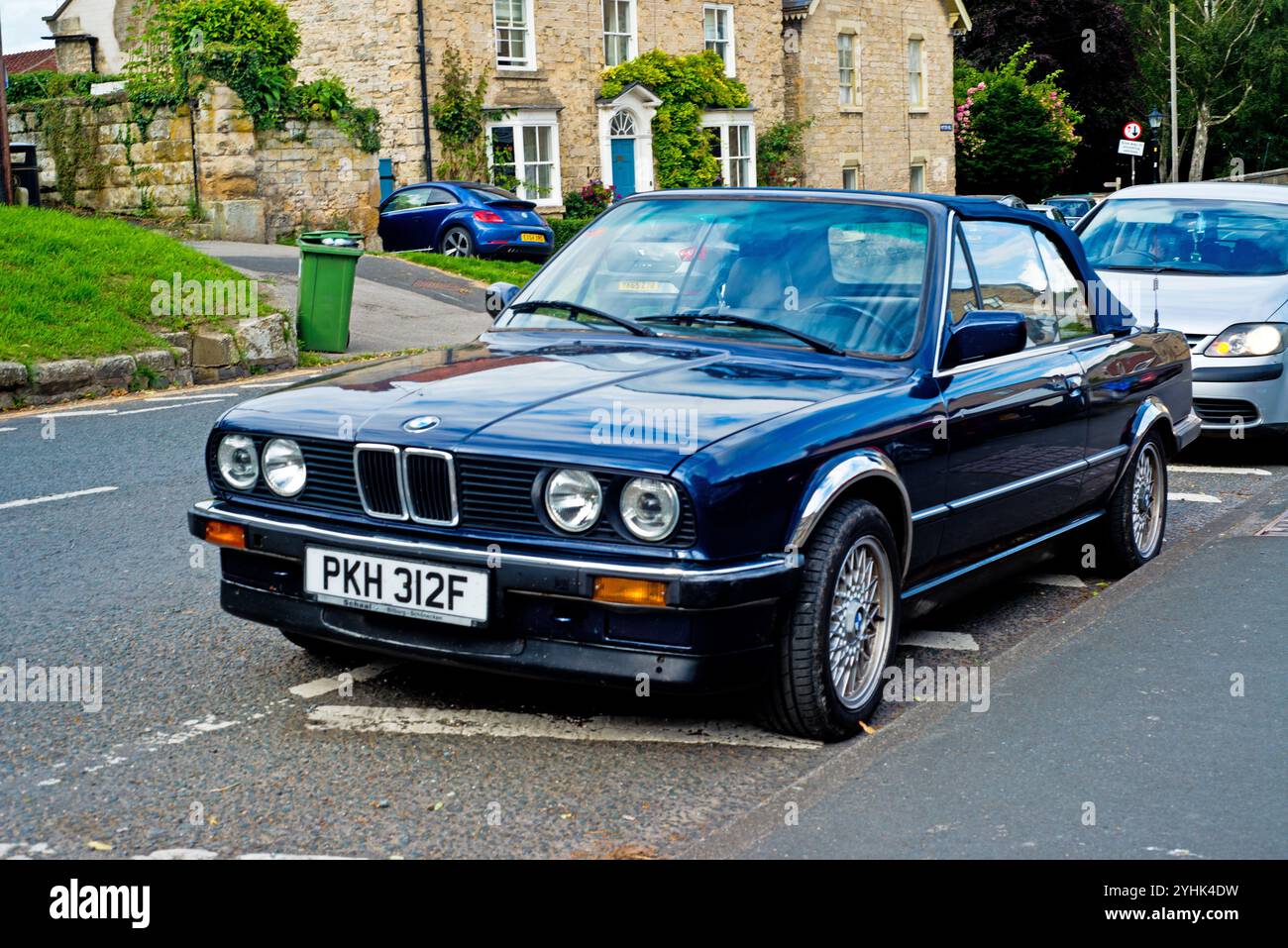 1989 BMW série 3 Cabriolet, Pickering, North Yorkshire, Angleterre Banque D'Images