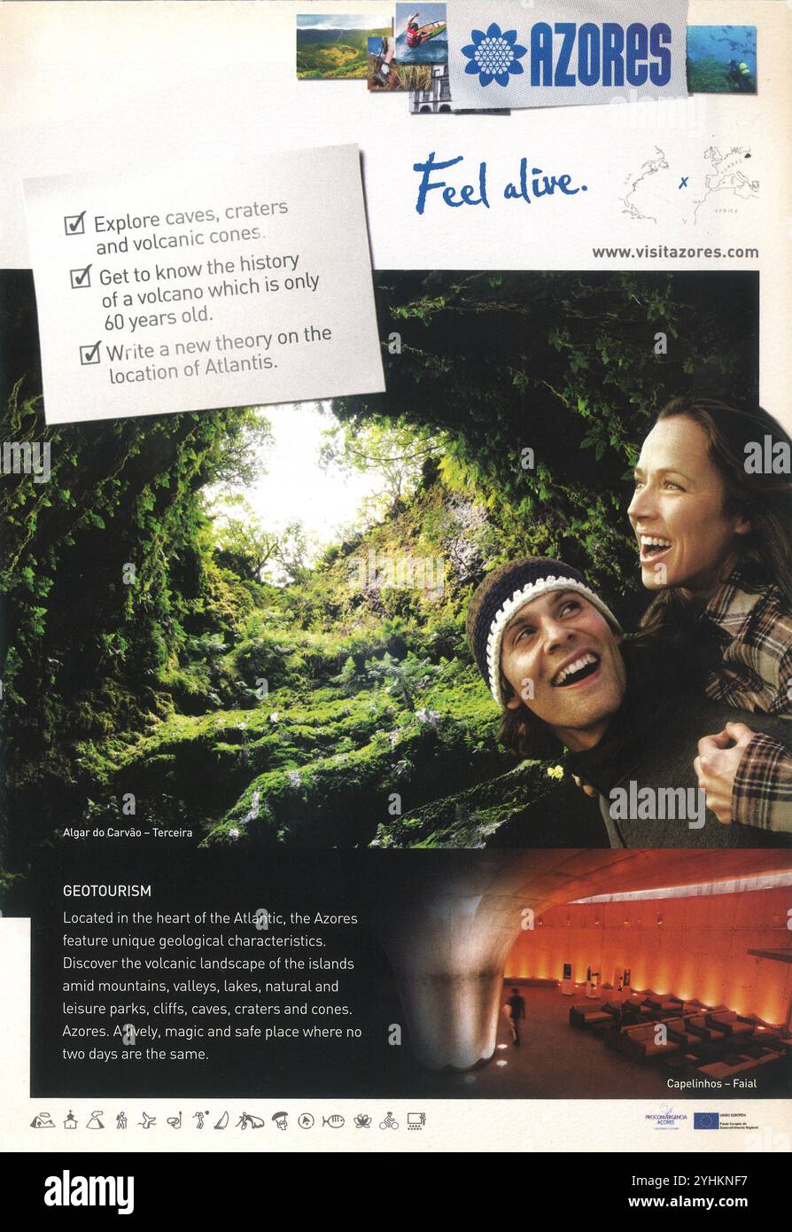 2012 Açores annonce de voyage Banque D'Images
