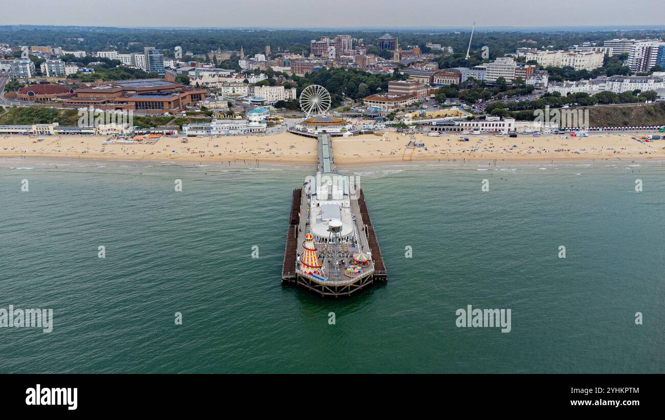 Jetée de Bournemouth dans le Dorset prise d'en haut Banque D'Images