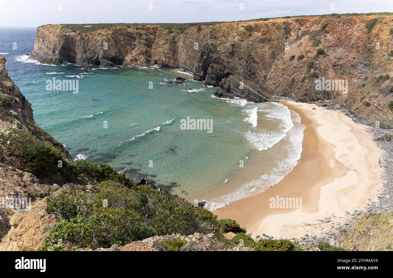 Fischerpfade an der Atlantikküste au Portugal Banque D'Images