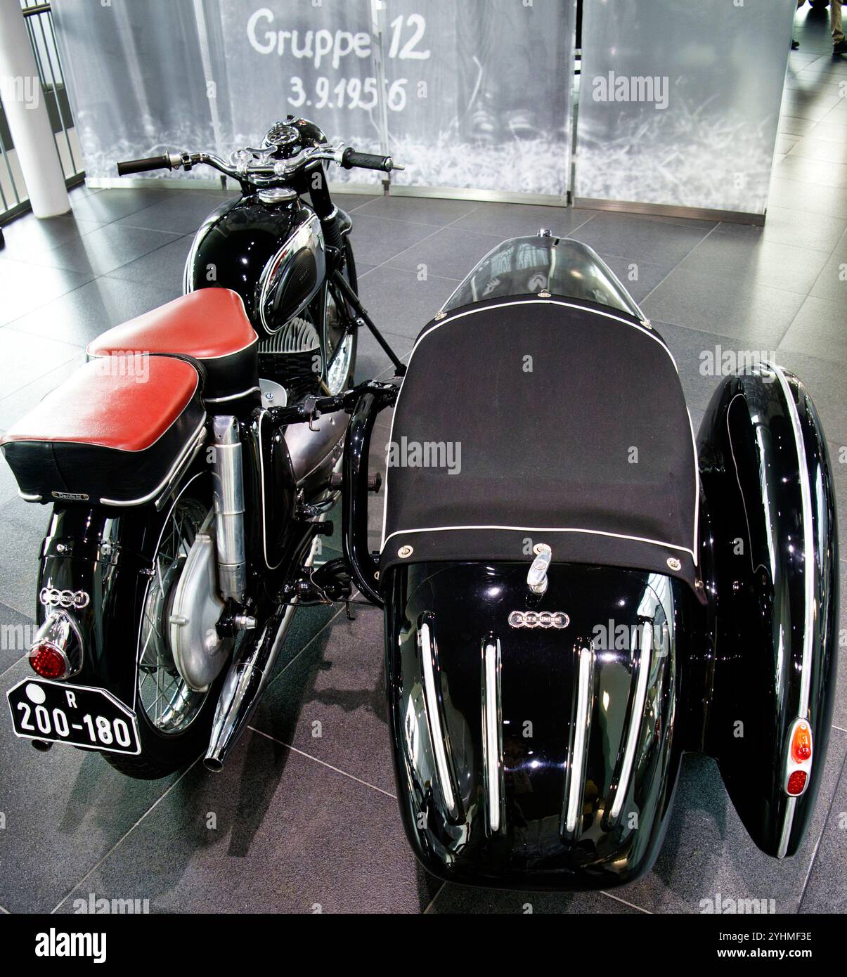 1952-DKW-RT-350-S-sidecar, Allemagne Banque D'Images