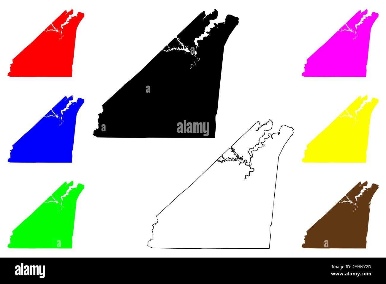 Suffolk City County, Commonwealth of Virginia (ville indépendante, comté des États-Unis, États-Unis d'Amérique, États-Unis, États-Unis) carte illustration vectorielle, scribb Illustration de Vecteur