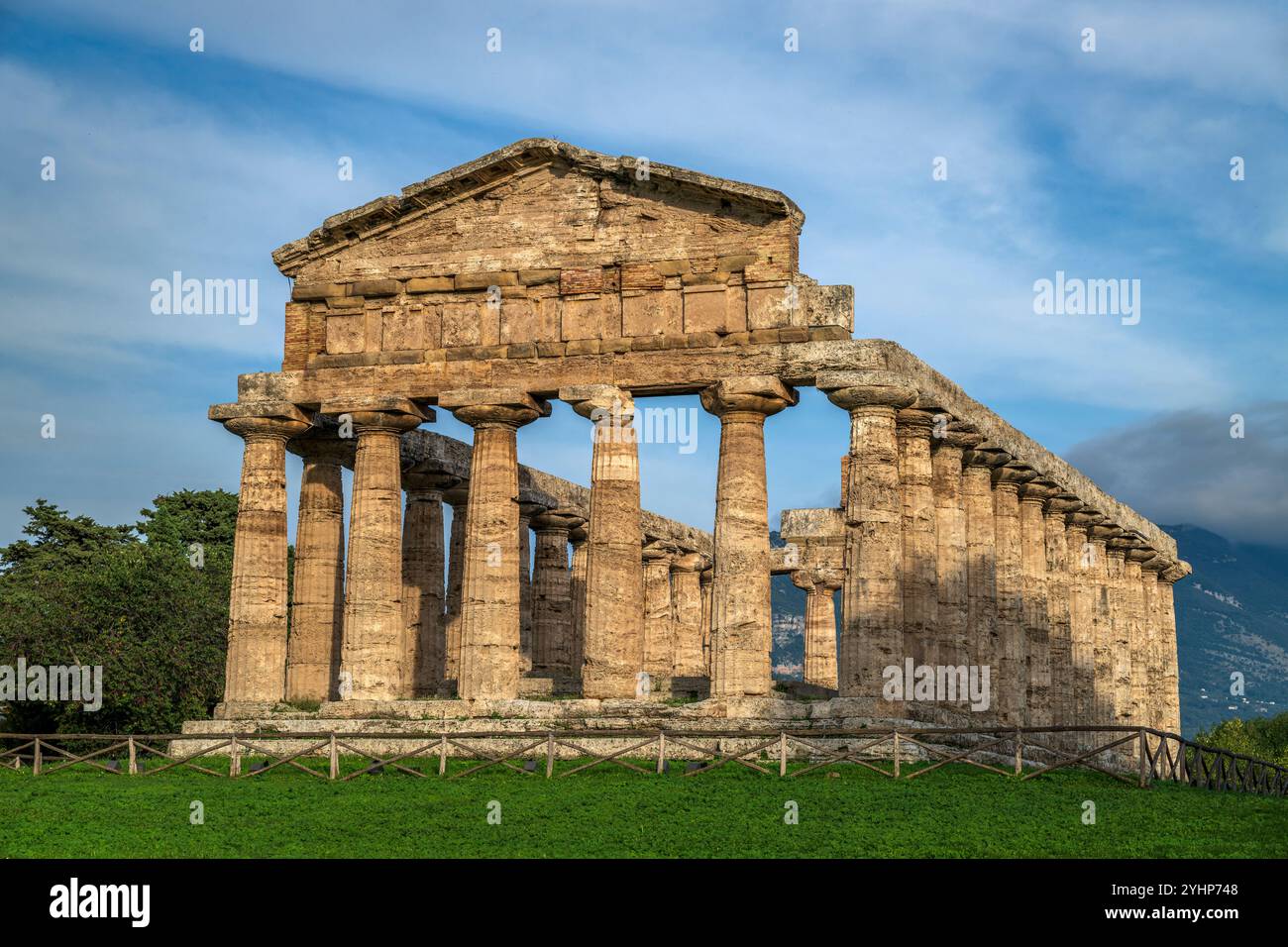 Temple d'Athéna, Paestum, Campanie, Italie Banque D'Images