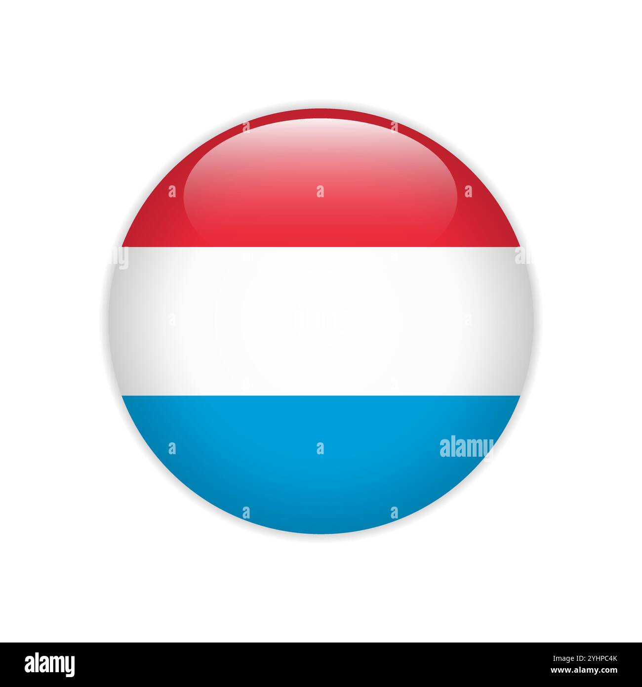 Drapeau luxembourgeois sur le bouton Illustration de Vecteur