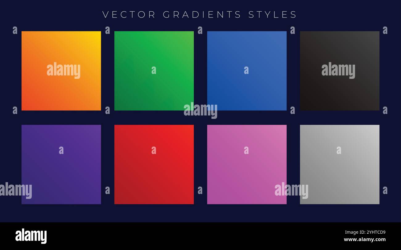 Les gradients de couleurs vives moderne set Illustration de Vecteur