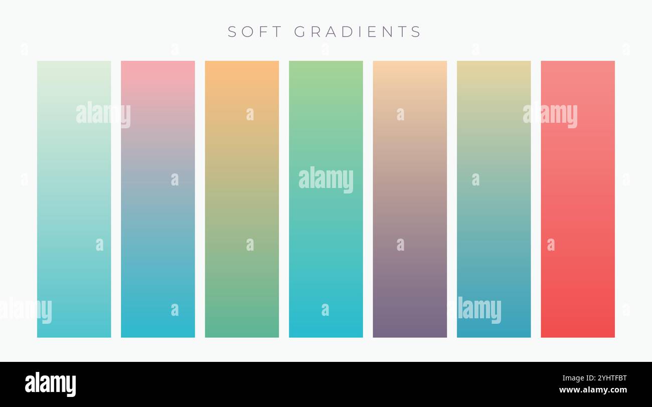 Ensemble de jeu de gradients lumineux colroful Illustration de Vecteur