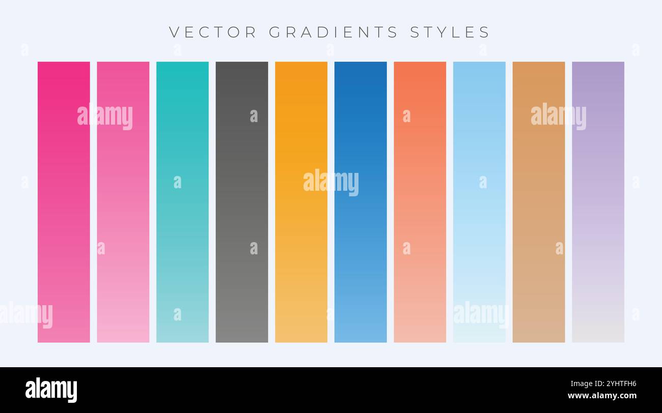 Ensemble moderne de définir des dégradés simples Illustration de Vecteur