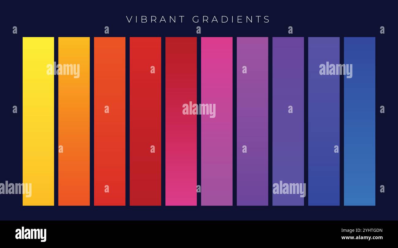 Les gradients de couleurs éclatantes Illustration de Vecteur