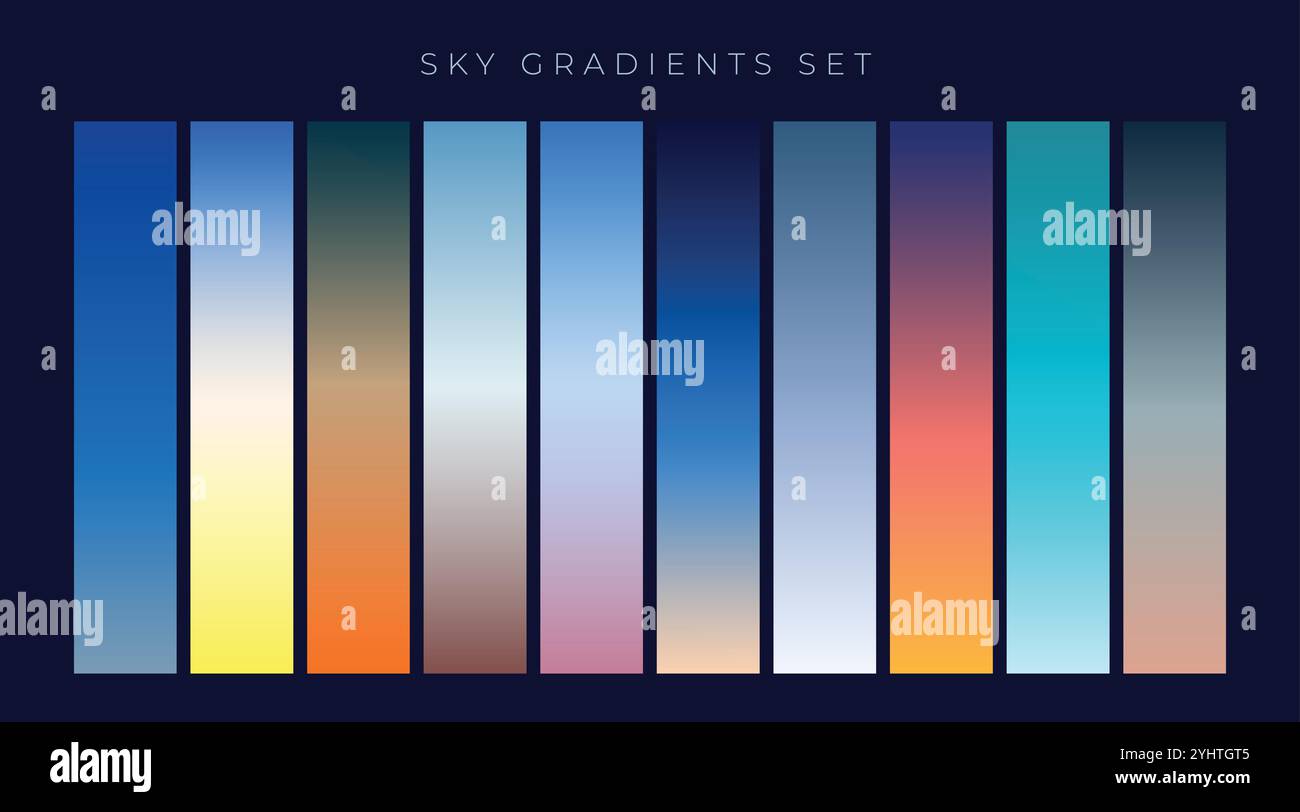 Ensemble de gradients de sky background Illustration de Vecteur
