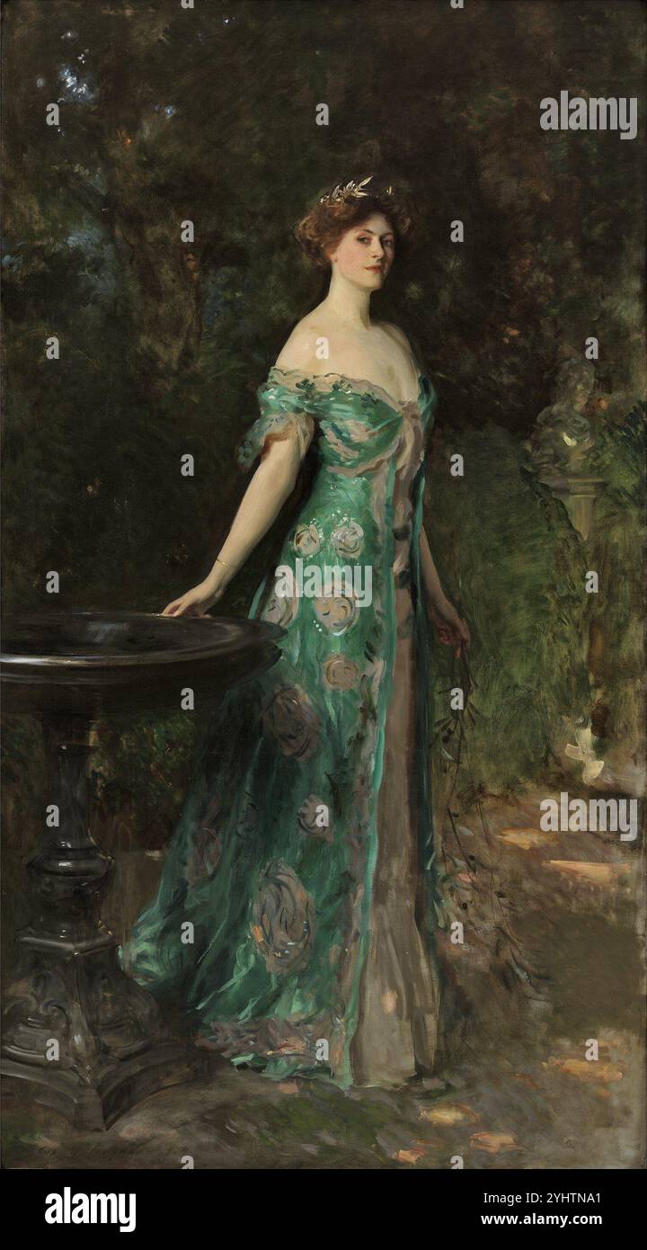 Titre : Portrait de Millicent, Duchesse de Sutherland artiste : John Singer Sargent année : 1904 médium : huile sur toile dimensions : 254 x 146 cm lieu : Museo Nacional Thyssen-Bornemisza, Madrid Banque D'Images