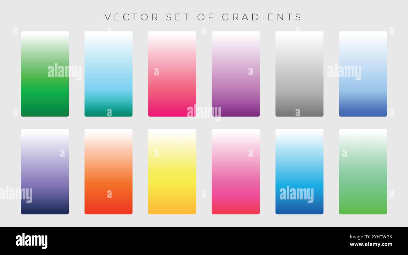 Ensemble de gradients de couleurs éclatantes Illustration de Vecteur