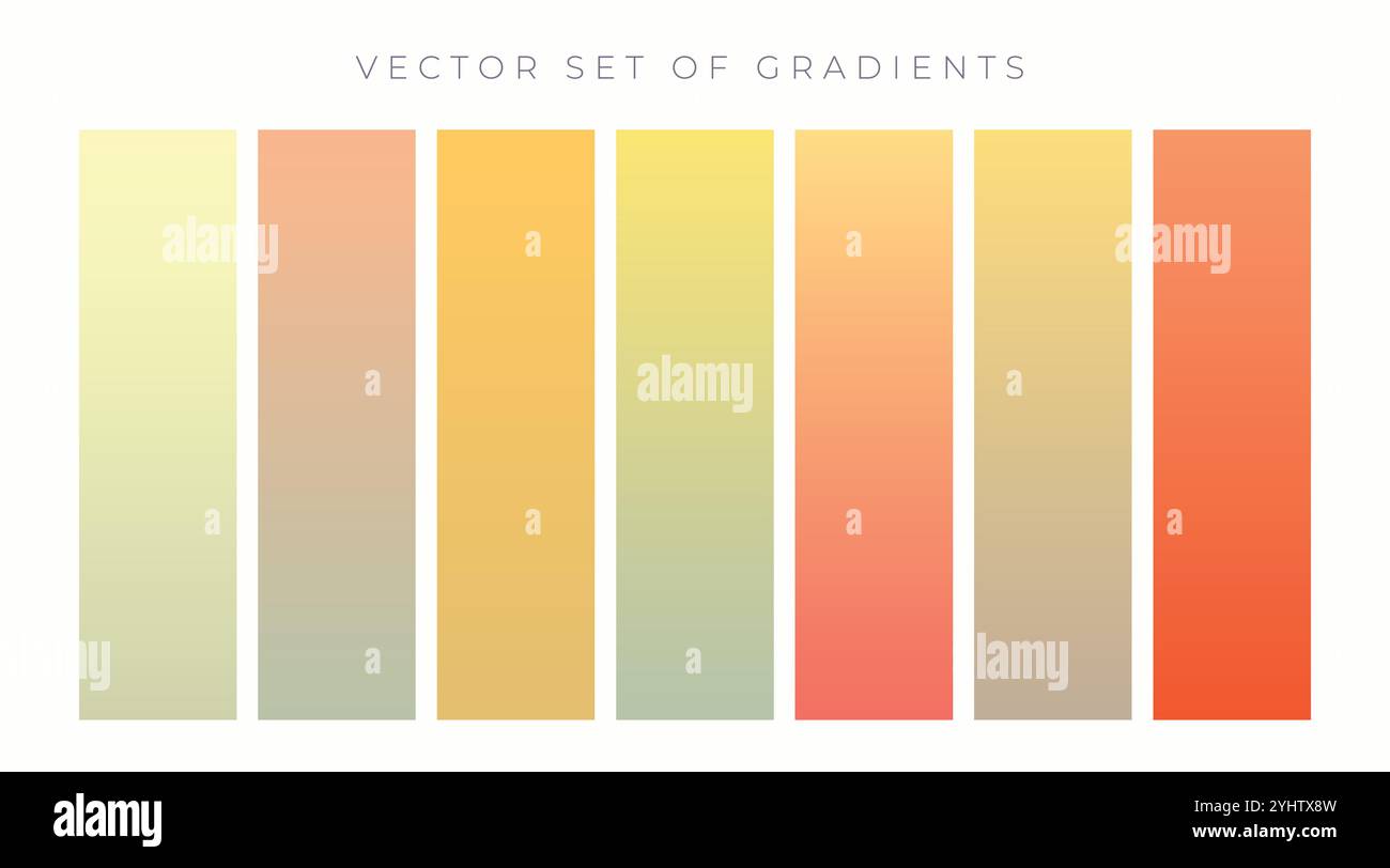 Des couleurs chaudes ensemble gradient dynamique Illustration de Vecteur