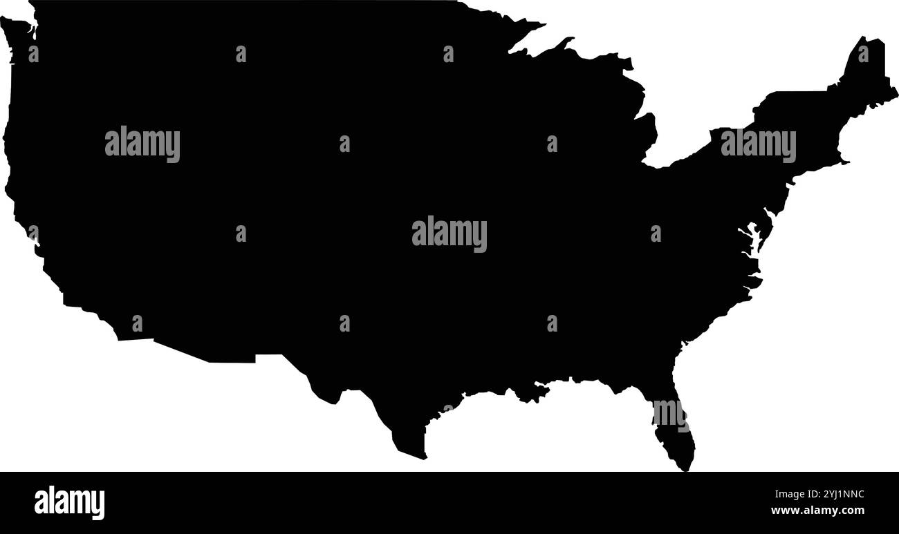 modèle de conception d'icône de carte des états-unis Illustration de Vecteur