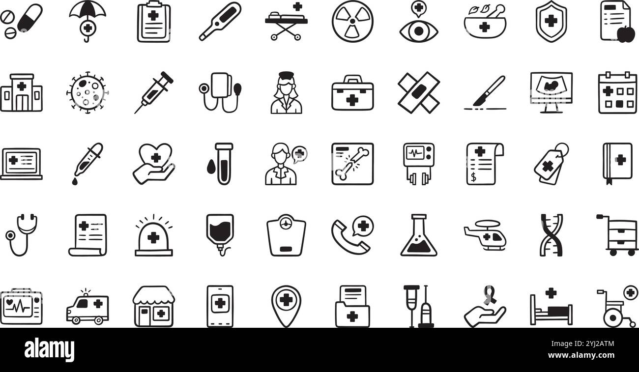 Collection d'icônes vectorielles de haute qualité avec contour modifiable. Idéal pour les projets professionnels et créatifs. Illustration de Vecteur