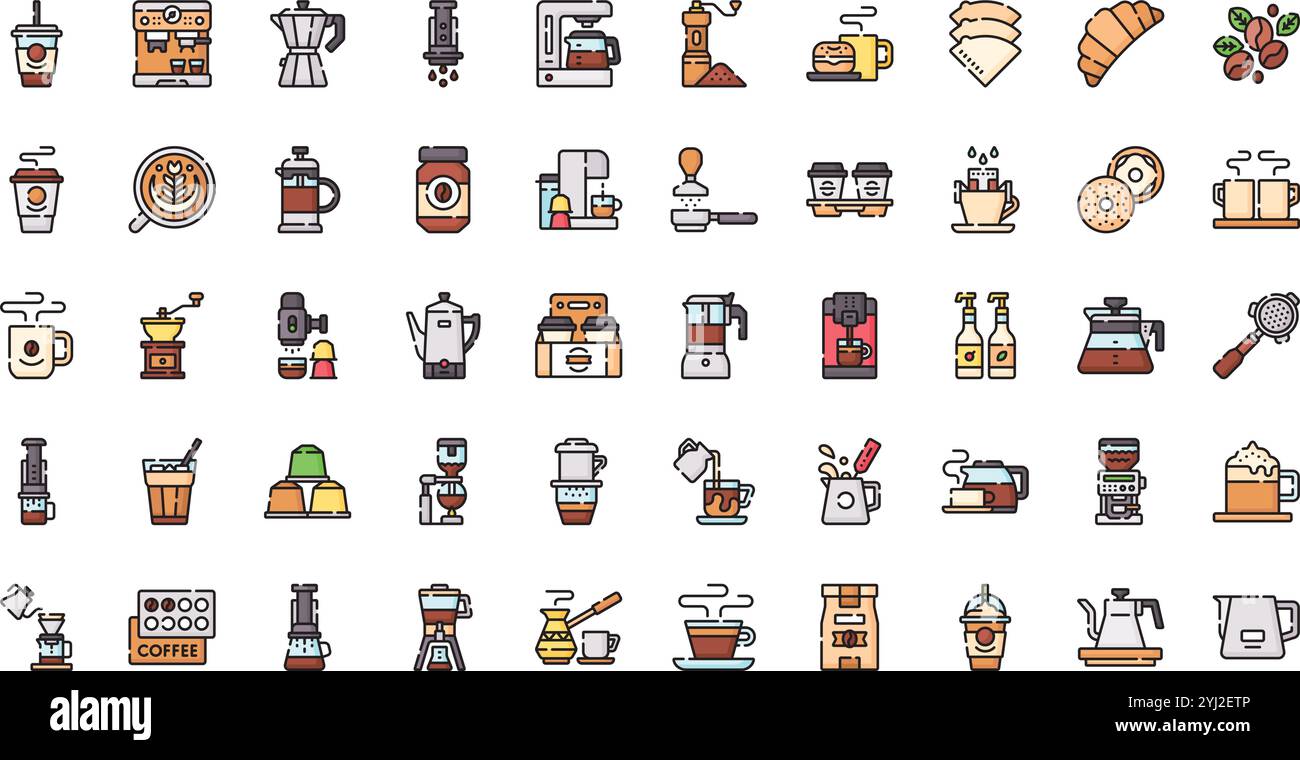 Collection d'icônes vectorielles de haute qualité avec contour modifiable. Idéal pour les projets professionnels et créatifs. Illustration de Vecteur