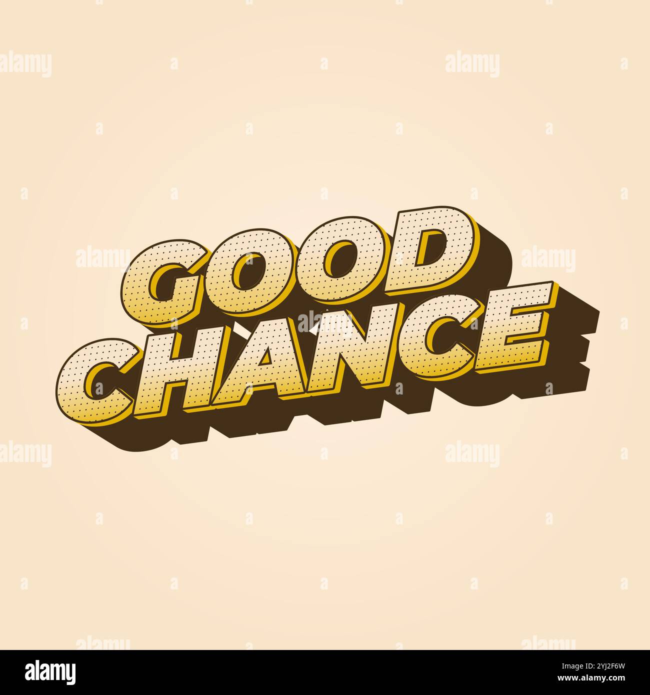 Conception d'effet de texte Good chance pour les publicités de médias sociaux Illustration de Vecteur