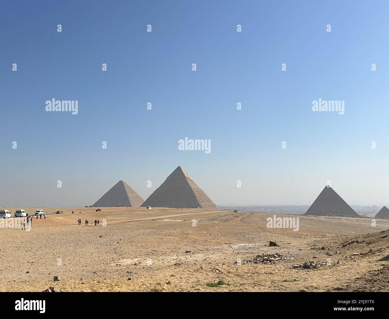 Les 3 pyramides de Gizeh - Image de stock capturée avec un smartphone