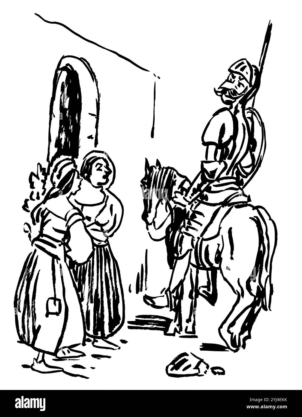 Illustration Don Quichotte Banque D'Images