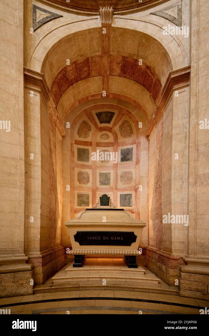 Église de Santa Engracia convertie en Panthéon National, Vasco da Gama le cénotaphe navigateur, Lisbonne, Portugal Banque D'Images