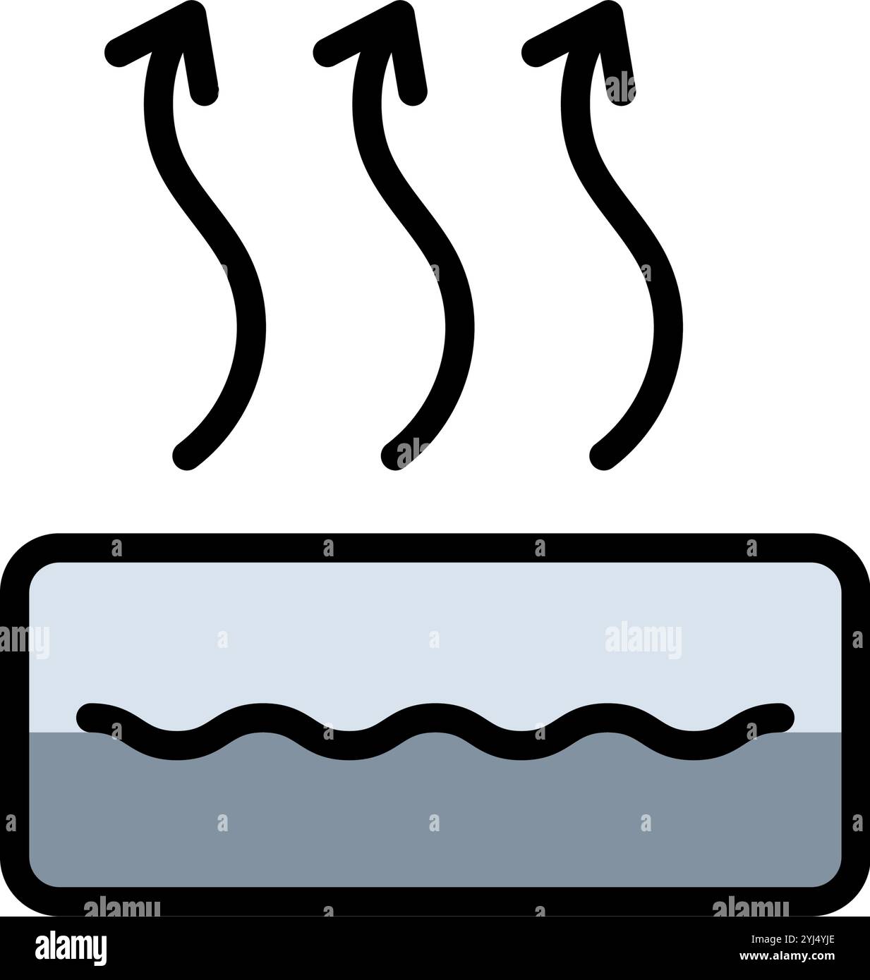 Systèmes de ventilation et de refroidissement, chauffage. Climatisation intérieure. Ventilateurs, évents et équipements de régulation de température. Icône de contour de climatisation. ISO Illustration de Vecteur