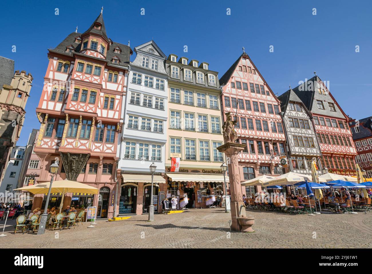 Fachwerkhäuser, Römerberg Ostzeile, Francfort-sur-le-main, Hessen, Allemagne Banque D'Images