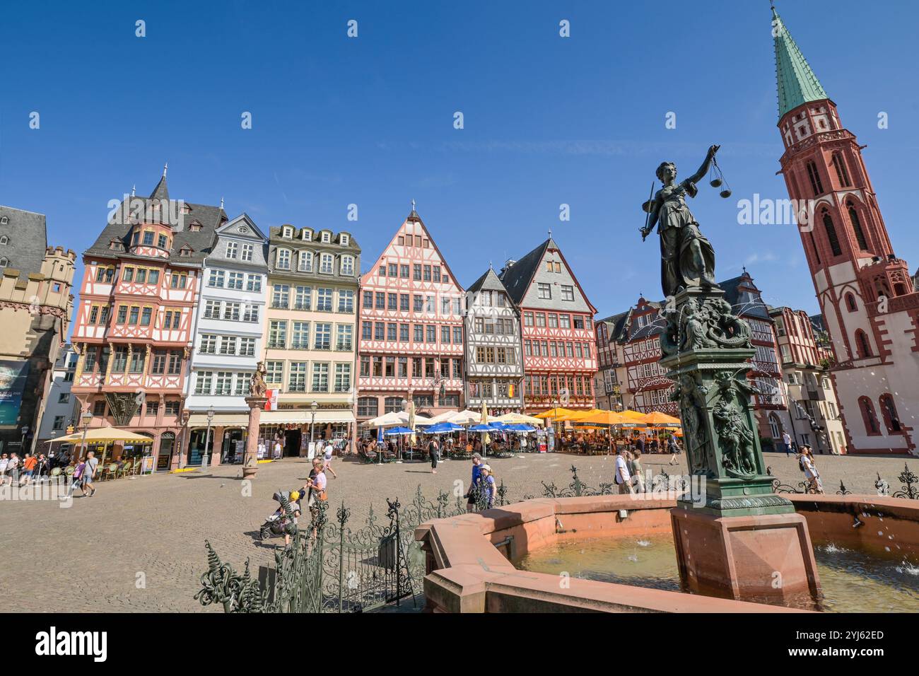 Fachwerkhäuser, Römerberg Ostzeile, Francfort-sur-le-main, Hessen, Allemagne Banque D'Images