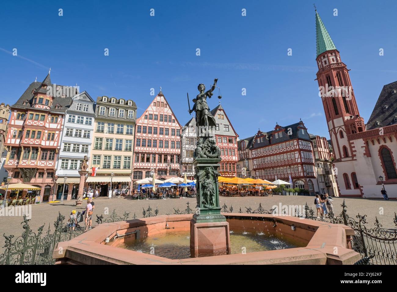 Fachwerkhäuser, Römerberg Ostzeile, Francfort-sur-le-main, Hessen, Allemagne Banque D'Images