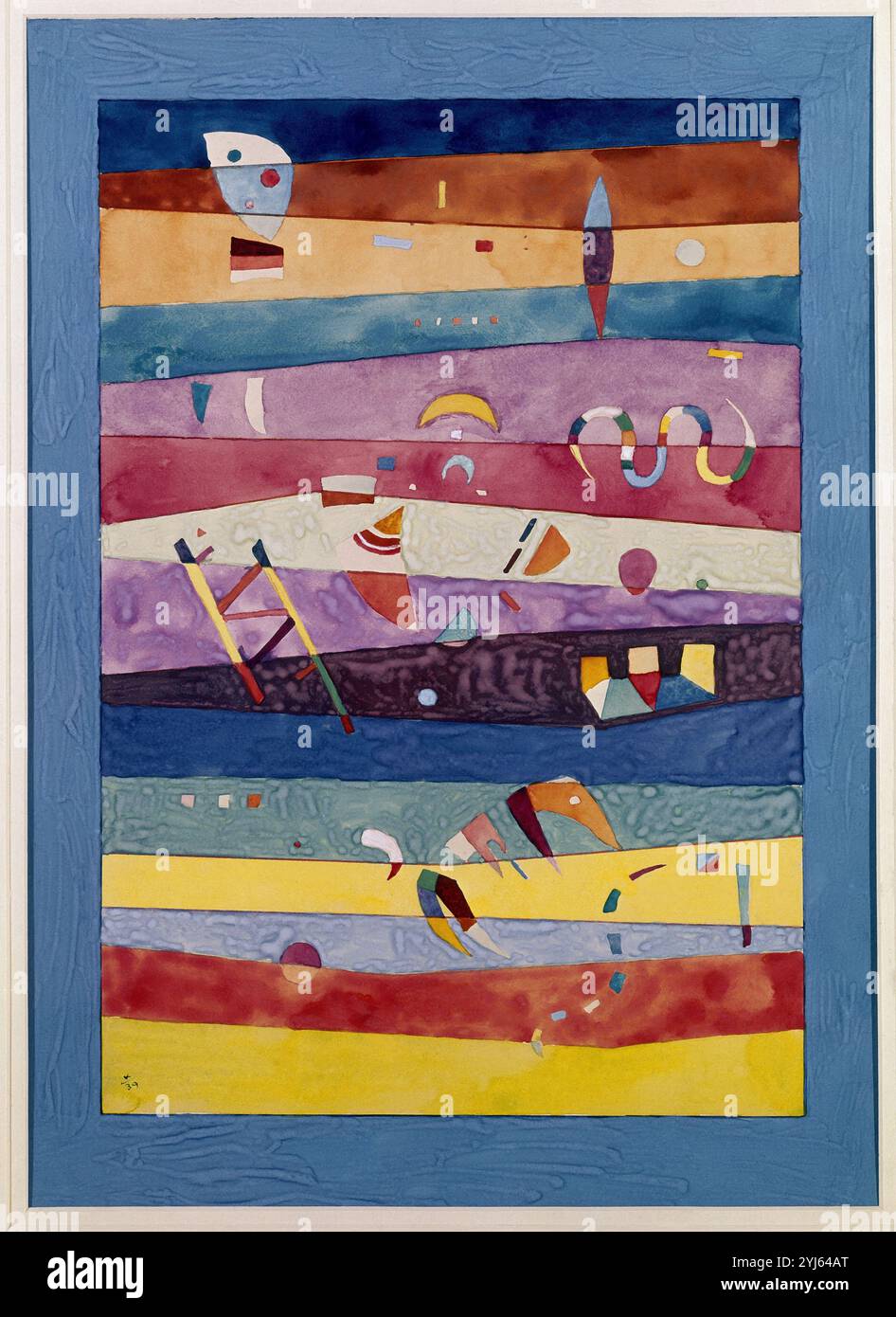 ACUARELA (SIN IDENTIFICAR) 1939- ABSTRACCION BIOMORFA. Auteur : VASILY KANDINSKY (1866/1944). Lieu : EXPOSICION. MADRID. ESPAGNE. Banque D'Images