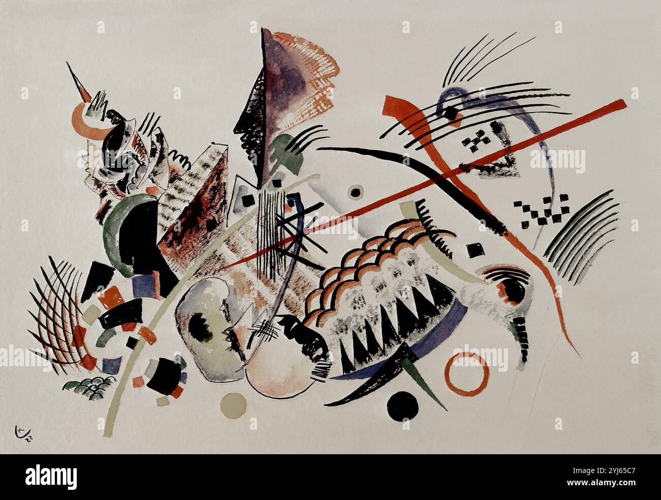 PINTURA 1922. Auteur : VASILY KANDINSKY (1866/1944). Lieu : EXPOSICION. MADRID. ESPAGNE. Banque D'Images