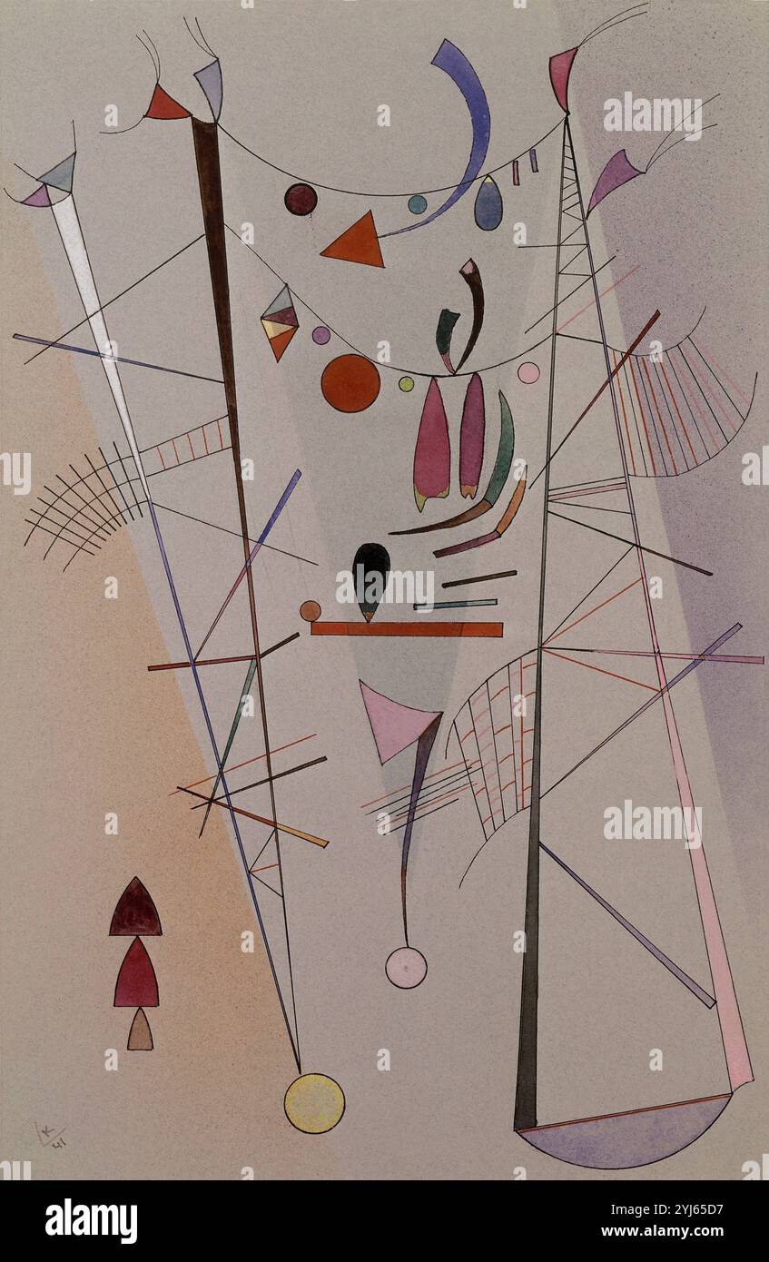 PINTURA - 1941. Auteur : VASILY KANDINSKY (1866/1944). Lieu : EXPOSICION. MADRID. ESPAGNE. Banque D'Images