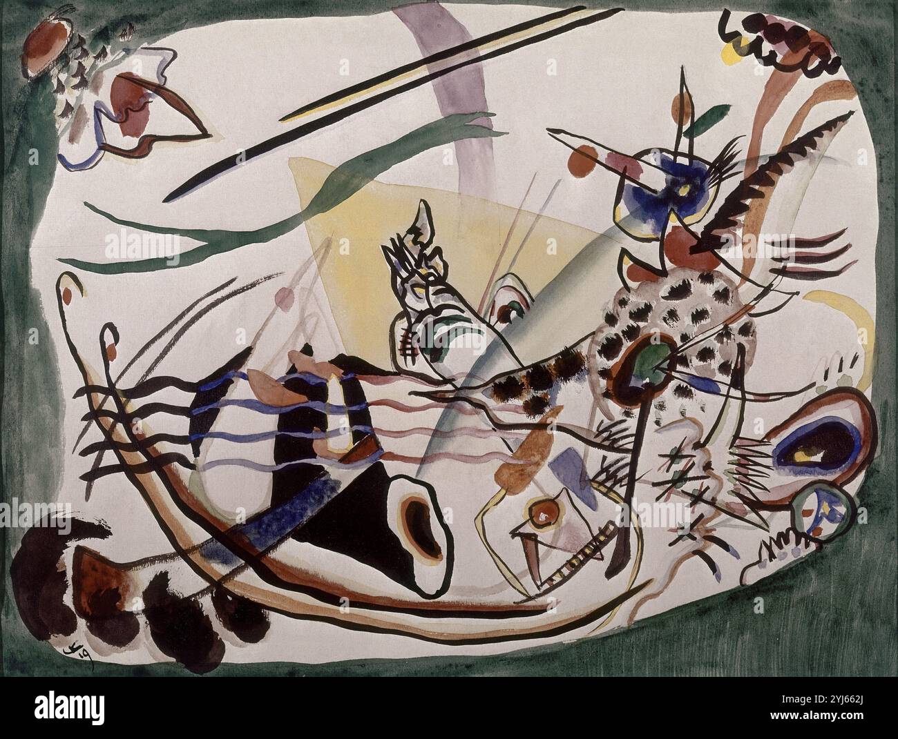 PINTURA 1919. Auteur : VASILY KANDINSKY (1866/1944). Lieu : EXPOSICION. MADRID. ESPAGNE. Banque D'Images