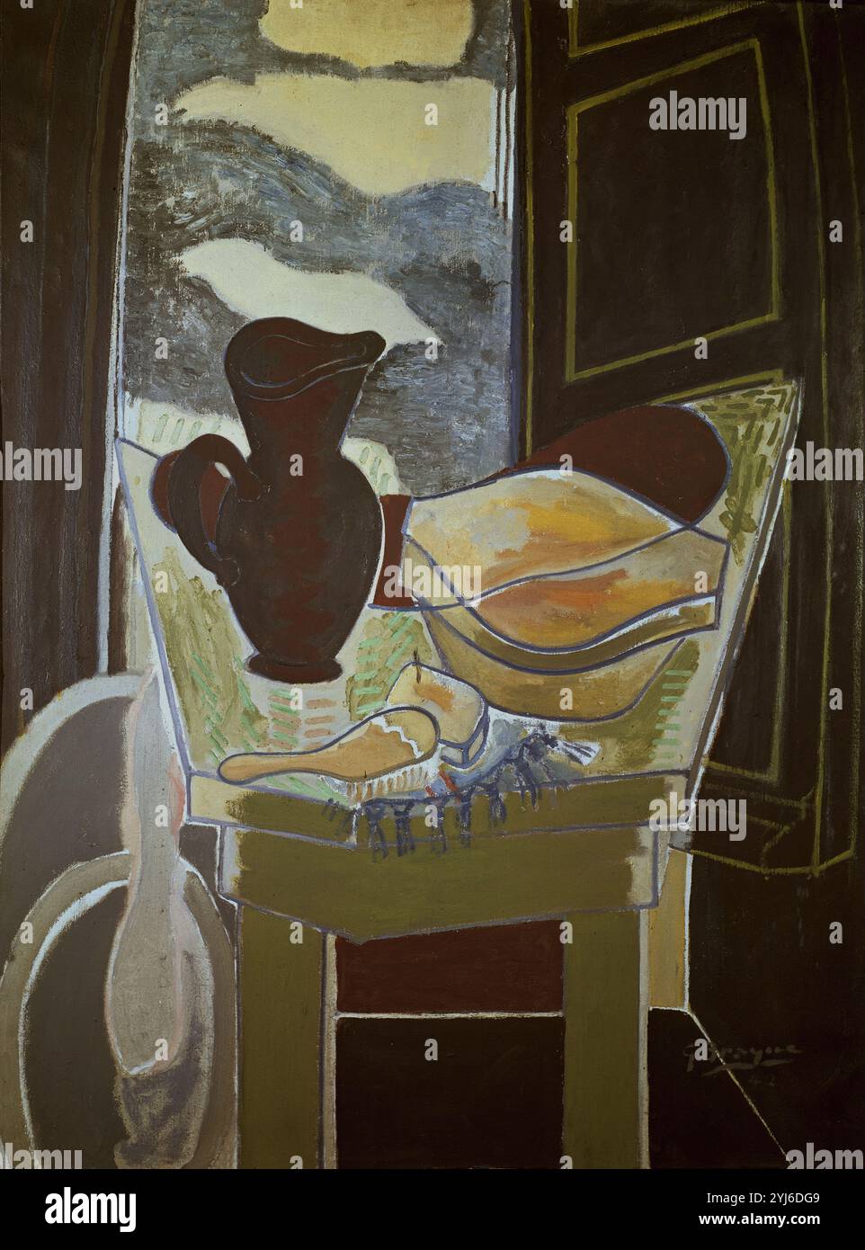 TOILETTE DELANTE DE LA VENTANA - 1942 - OLEO/LIENZO. Auteur : GEORGES BRAQUE (1882-1963). LIEU : MUSEO DE ARTE MODERNO DE LA VILLA DE PARIS. France. Banque D'Images