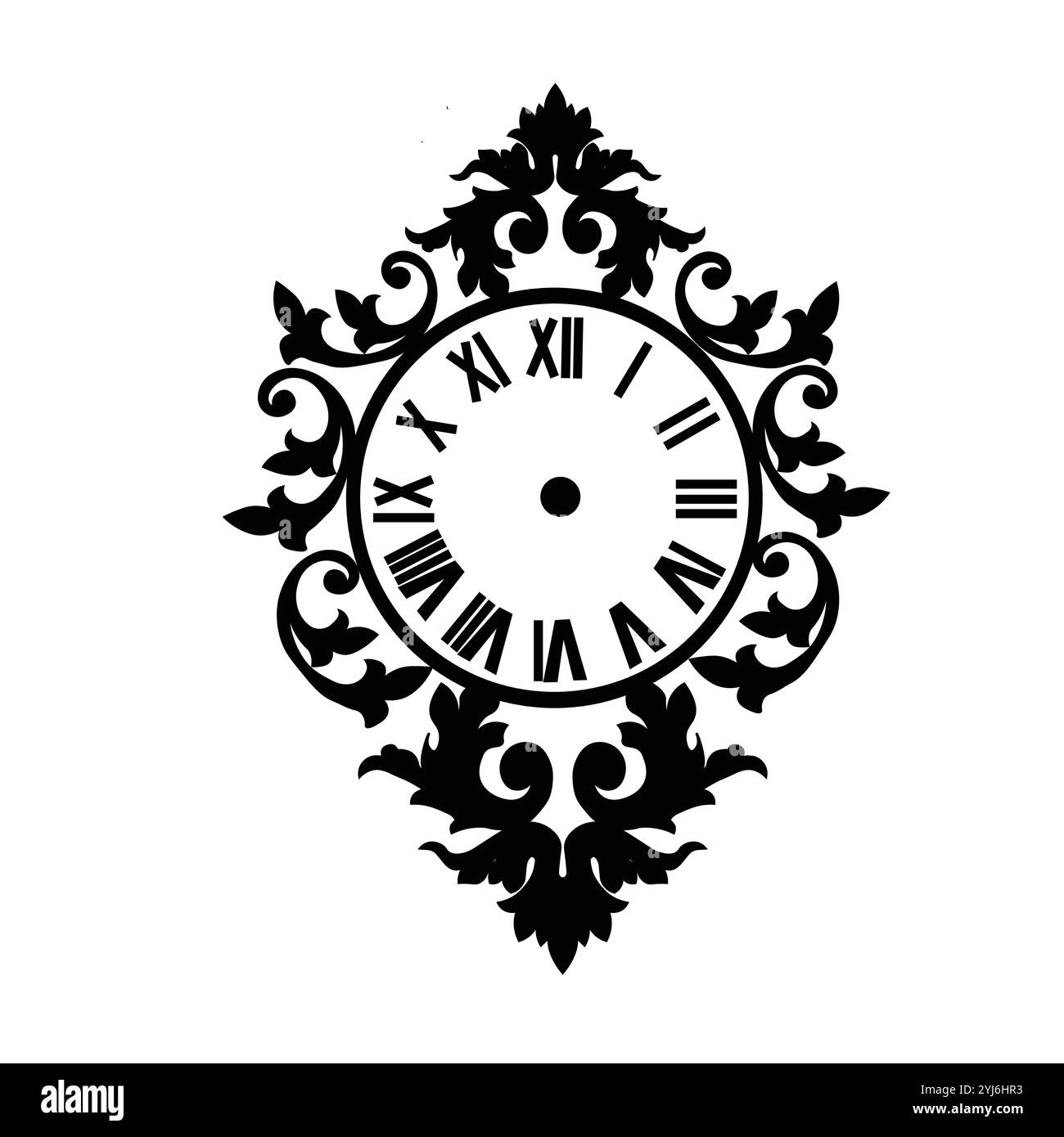 Motif floral ornemental Un élément de motif floral noir et blanc classique avec des feuilles élégantes et courbées et des détails complexes. Parfait pour une utilisation dans Illustration de Vecteur Motif floral ornemental Un élément de motif floral noir et blanc classique avec des feuilles élégantes et courbées et des détails complexes. Parfait pour une utilisation dans Illustration de Vecteur