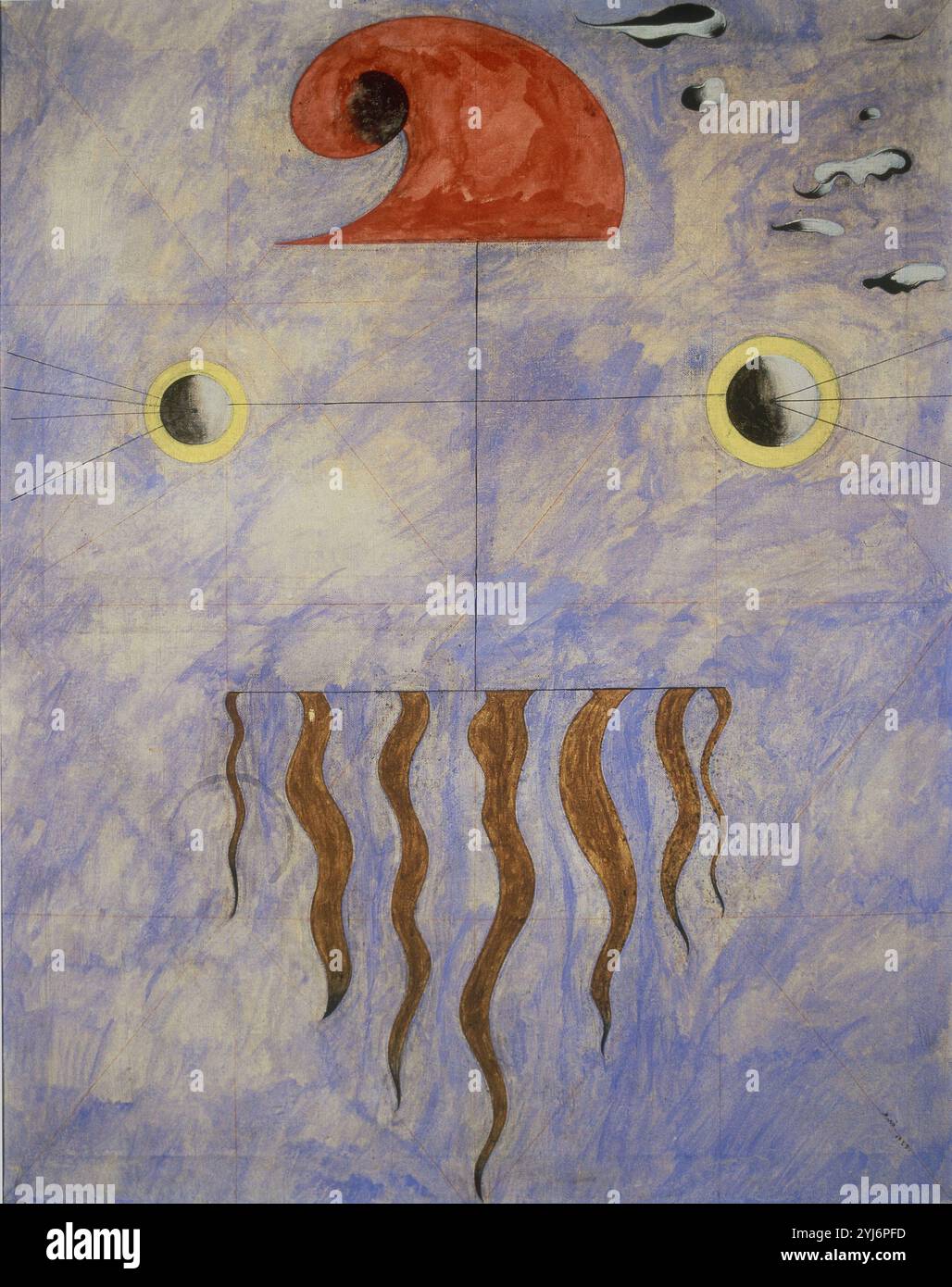 CABEZA DE CAMPESINO CATALAN - 1925 - O/T 91X73,2. Auteur : JOAN MIRO. Lieu : TATE GALLERY. LONDRES. ANGLETERRE. Banque D'Images