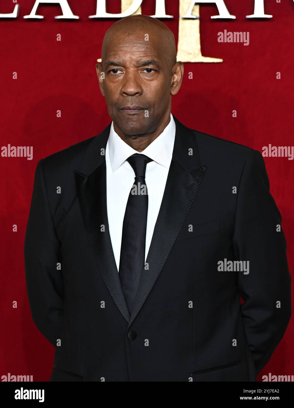 LONDRES, ROYAUME-UNI. 11 novembre 2024. Denzel Washington assiste à 'Gladiator II' The Royal film performance et première mondiale à ODEON luxe, Leicester Square à Londres, Royaume-Uni. (Photo de 李世惠/Voir Li/Picture Capital) crédit : Voir Li/Picture Capital/Alamy Live News Banque D'Images