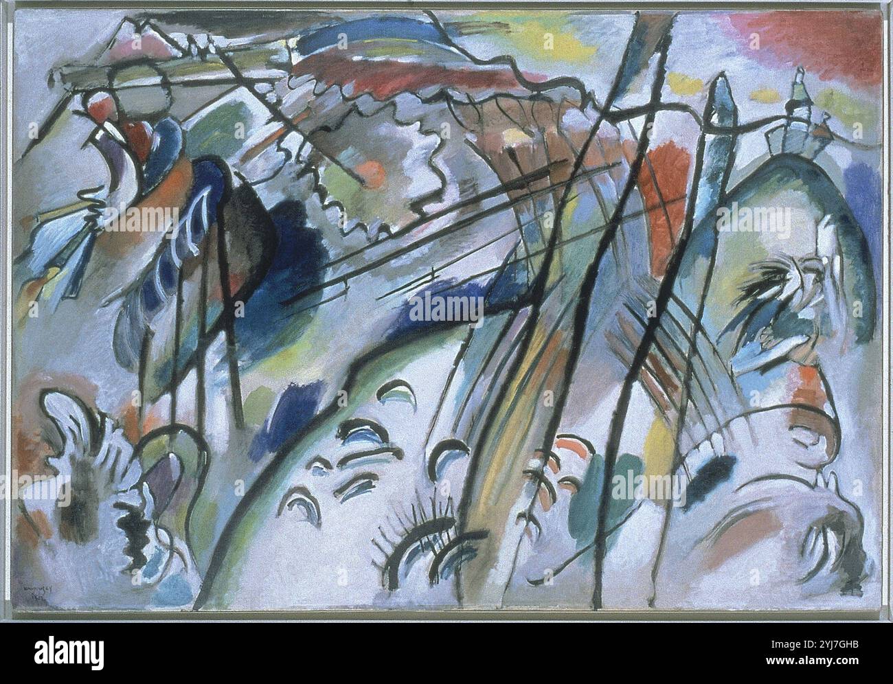 Improvisation 28 (deuxième version) - 1912 - huile sur toile - 113x158 cm auteur : VASILY KANDINSKY (1866/1944). Lieu : MUSÉE GUGGENHEIM. Bilbao. Biscay. ESPAGNE. Banque D'Images