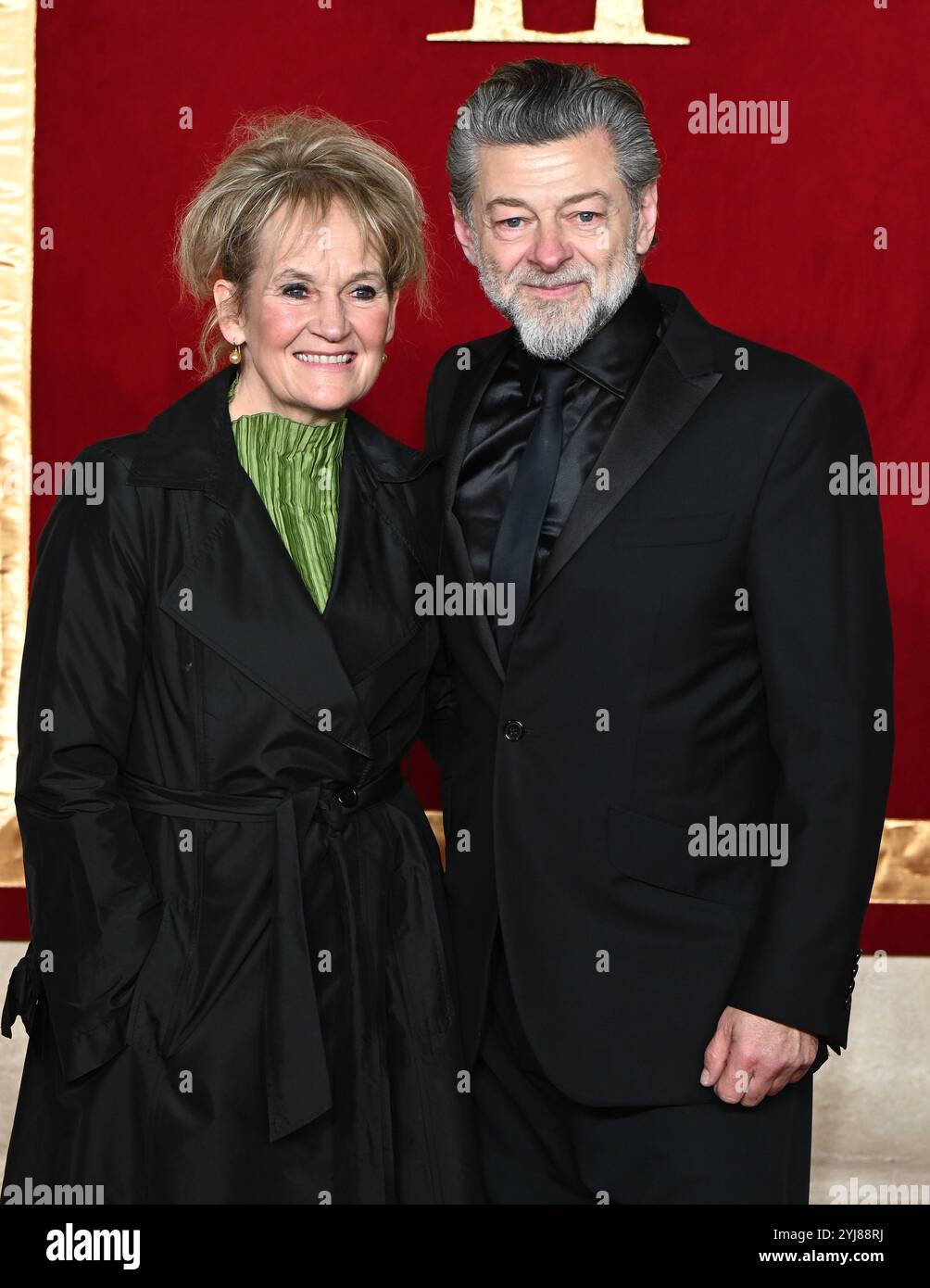 LONDRES, ROYAUME-UNI. 11 novembre 2024. Lorraine Ashbourne, Andy Serkis assiste à 'Gladiator II' The Royal film performance et première mondiale à ODEON luxe, Leicester Square à Londres, Royaume-Uni. (Photo de 李世惠/Voir Li/Picture Capital) crédit : Voir Li/Picture Capital/Alamy Live News Banque D'Images