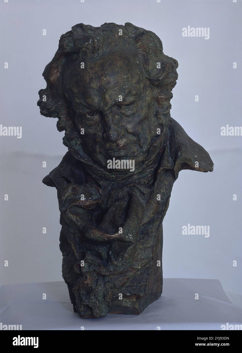 BUSTO DE GOYA-ESCULTURA S XX. AUTEUR : MARIANO BENLLIURE. LIEU : MUSÉE DES BEAUX-ARTS. CORDOUE. ESPAGNE. FRANCISCO GOYA Y LUCIENTES DE (1746-1828) Banque D'Images