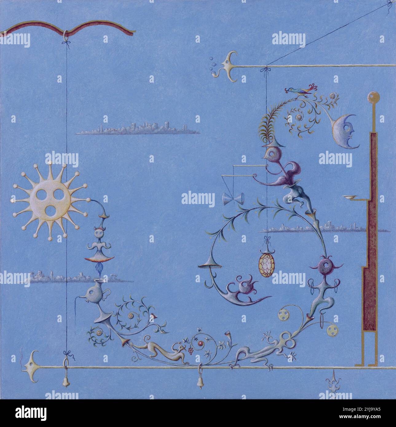 'Summer Solstice', 2008, huile sur toile, 50 x 50 cm. Auteur : GUILLERMO PEREZ VILLALTA. LIEU : GALERIA SOLEDAD LORENZO. MADRID. ESPAGNE. Banque D'Images