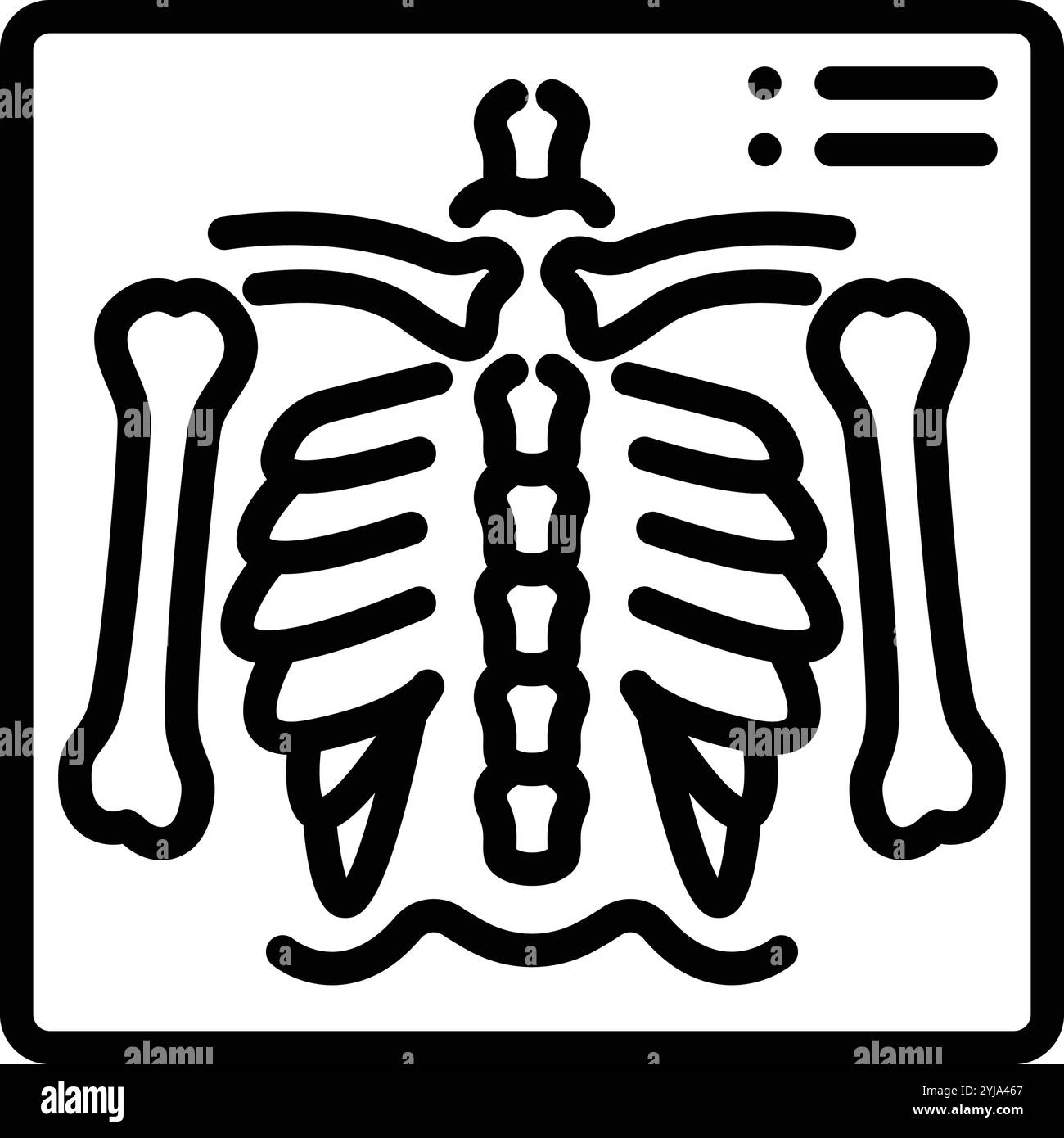 Icône pour radiographie, os Illustration de Vecteur