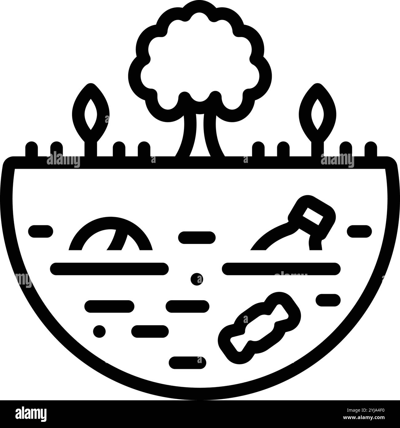 Pollution du sol Banque d'images noir et blanc - Alamy