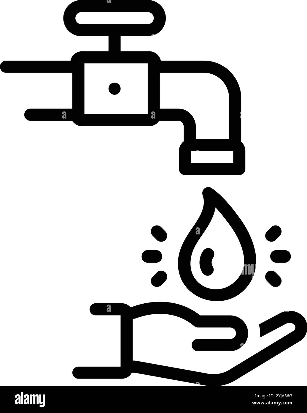 Icône pour économiser de l'eau, économiser Illustration de Vecteur