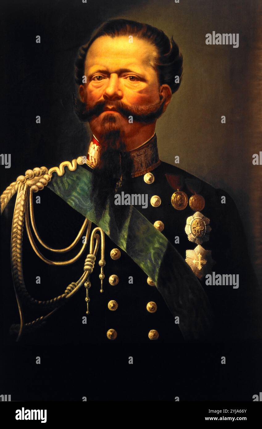 Victor Emmanuel II Roi d'Italie par un artiste inconnu. Castella di Miramare Trieste. Banque D'Images