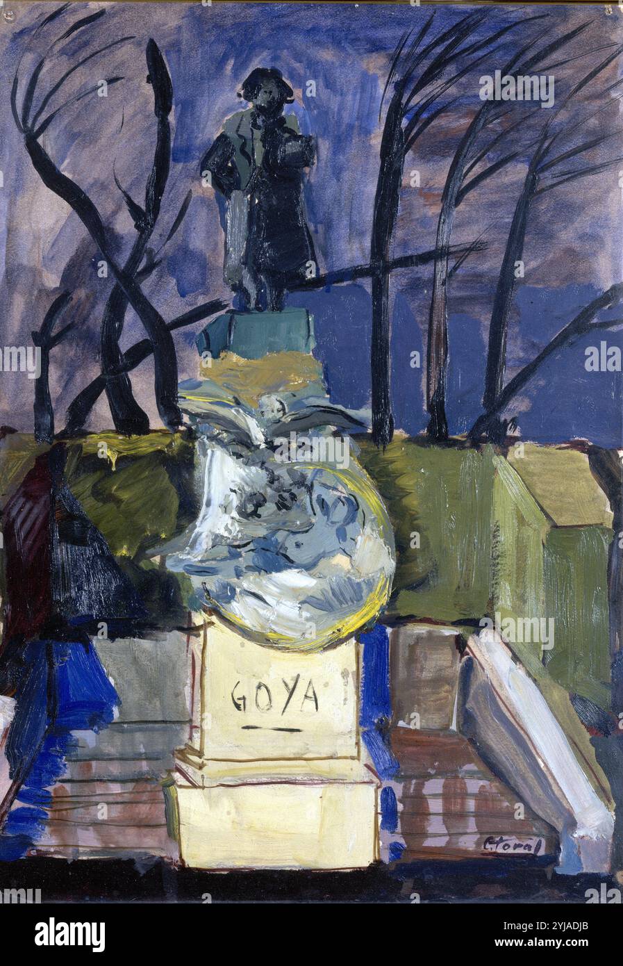 (MONUMENTO A GOYA) - SIGLO XX. AUTEUR : CRISTOBAL TORAL RUIZ 1940. Lieu : COLLECTION PRIVÉE. FRANCISCO GOYA Y LUCIENTES DE (1746-1828) Banque D'Images