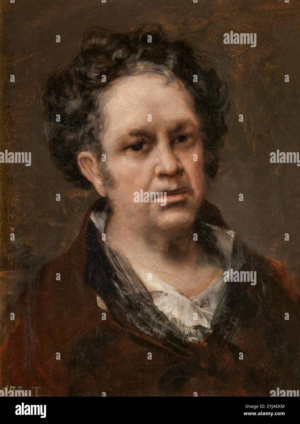 Francisco de Goya y Lucientes / 'Self-Portrait', 1815, École espagnole, huile sur toile, 45,8 cm x 35,6 cm, P00723. MUSÉE : MUSEO DEL PRADO, MADRID, ESPAGNE. Banque D'Images